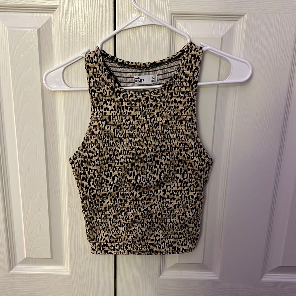 high neck hollister crop top